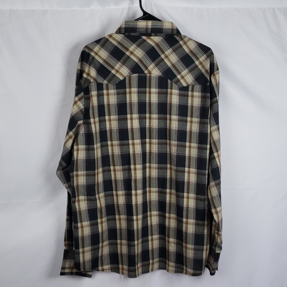 Wrangler Wrencher Plaid Shirt XL Western Cowboy - Picture 7 of 8